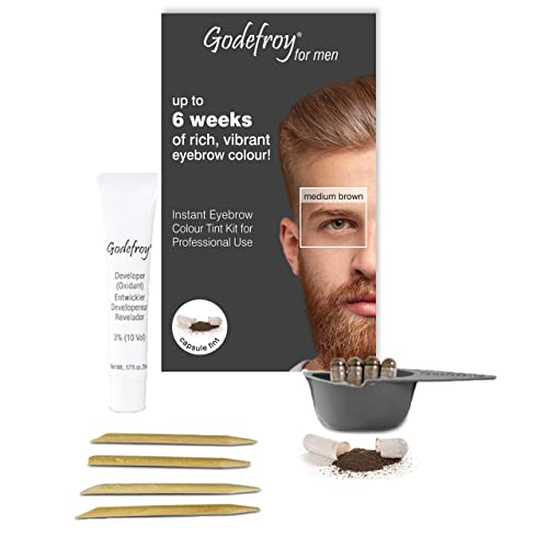 Godefroy Instant Eyebrow Tint for Men (Medium Brown), 11.75 g (Pack of 4) - Image 2
