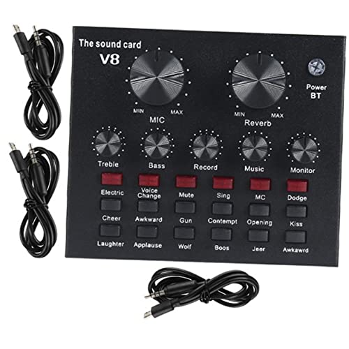 Table de mixage audio avec puce anti-bruit intelligente et carte son métal pour enregistrement vocal