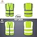 ASIPHITU Reflective Safety Vest for Men Women High Visibility Construction Work Vest with Pockets and zipper front Hi Vis Security Vest with Reflective Strips Meets ANSI/ISEA Standard (AP1-Yellow-L)