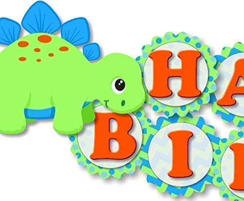 Amazon Com Dinosaur Birthday Party Banner For Boy Happy Birthday Garland Party Decoration Handmade In Usa Handmade Products