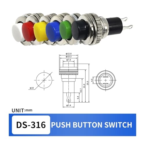 Bouton de sonnette 10mm multicolore pour simplifier vos projets - 3