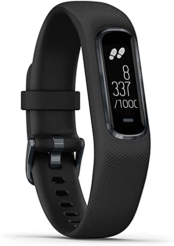 Garmin Vivosmart 4 Smart Fitness Tracker con Schermo Touch, Sensore Cardio e Pulse Ox, Nero/Slate, Large (Ricondizionato)