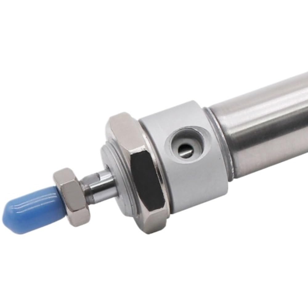Cilindro de vástago de pistón Cilindro neumático de acero inoxidable carrera ajustable, serie MA40 S CA, 1 unidad, for automatización(125mm)