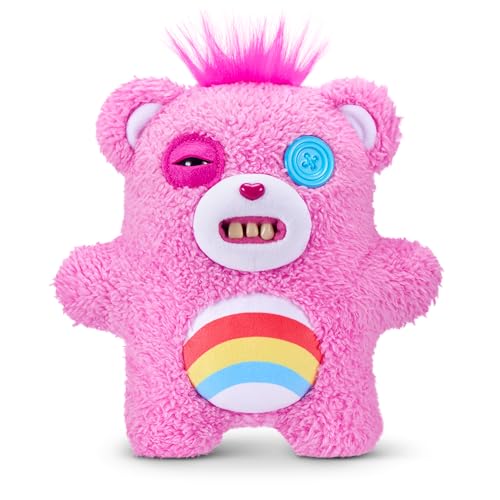 Fuggler Care Bears 9-Inch Plush Toy (Cheer Bear) by ZURU – Funny Ugly Monster Stuffed Animal with Human-Like Teeth, Collectible Plush for Kids, Tweens, Teens, Adults & Crossover Fans