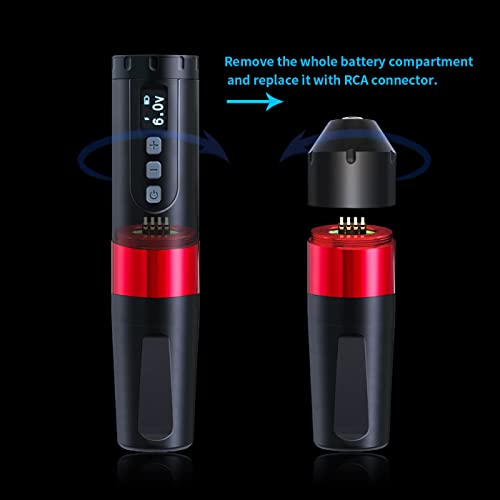 Bronc V2 Tattoo Machine Rotary Pen Style Supply Coreless Motor 2,000Mah Battery Power (Red) #TOP1