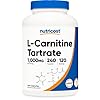 Nutricost L-Carnitine Tartrate 1,000mg, 240 Capsules – 500mg Per Capsule, 120 Servings