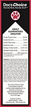 Doc's Choice Premium Adult Chicken Dry Dog Food - Great For Adults And Seniors, Veterinarian Developed, No Fillers/Artificial Ingredients, Made In The Usa #TOP2