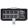 MAX212 Dual 12" Passive Speaker PA System with 8-Channel Powered Mixer, Bluetooth, USB, 1400W Speakers & 6m Speaker Cables ā Band, Singer, Vocalist PA System, Church Sound, Live Events #5