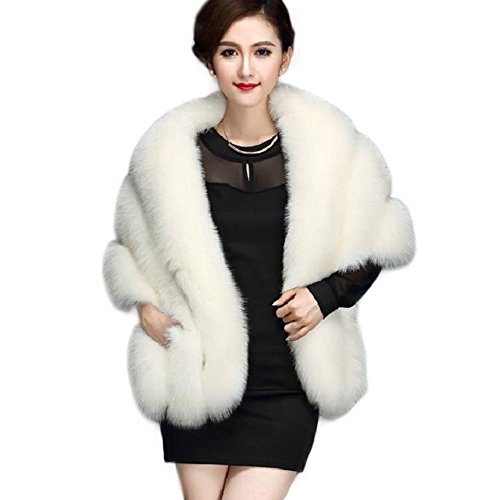 Manka vesa women luxury faux fur coat jackets wrap cape…