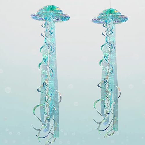 Cheerland Ocean Blue Jellyfish Decor Under The Sea Party Decoration Little Mermaid Theme Birthday Decorations Ocean Theme Dcor Hanging Jelly Fish Lanterns Bridal Baby Shower Wedding Party Supply