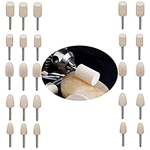 Image of DIY Crafts Design No # 4, Pack Of 10 Pcs, Wool Felt Polishing Bits Mandrel; Accessories Rota (Design No # 4, Pack Of 10 Pcs)