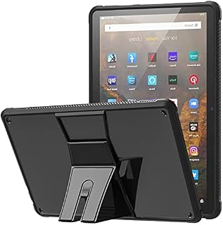MoKo Case Fits All-New Kindle Fire HD 10 & 10 Plus tablet (11th generation, 2021 release) 10.1", Soft Flexible Transparent TPU Acrylic Skin Bumper Edge Protection Shockproof Back Cover Shell, Black