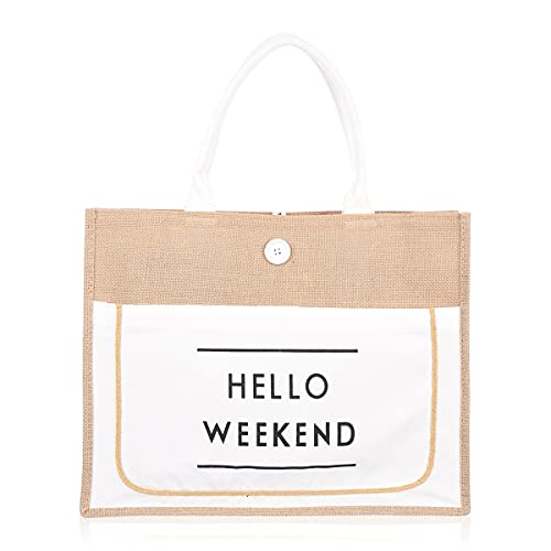 RIAH FASHION Large Reusable Eco Shopper Beach Tote - Travel Shoulder Bag Pineapple, Flower, Skull, Leaf Straw, Leopard Canvas