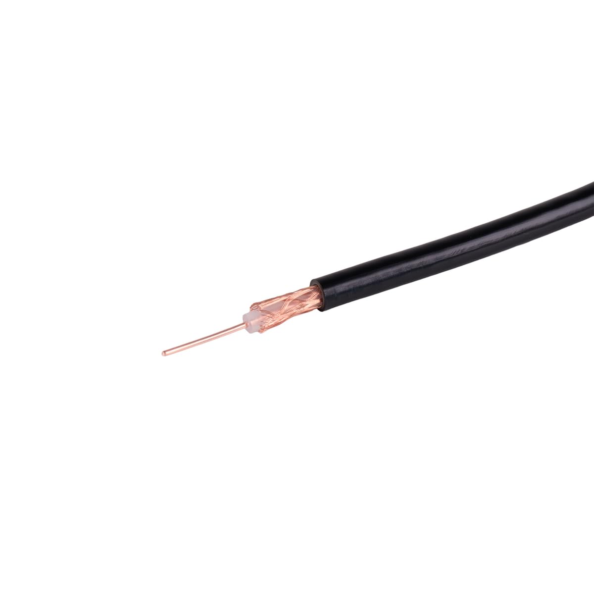MAAS RG 58-C/U ECO - Cavo coassiale 100 metri, conduttore interno in rame massiccio, colore: nero, 0,60EUR/m