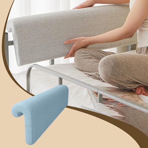 Image of ATORSE Bed Hanging Headboard Pillow Modern Bedside Pillow Ergonomic Removable Cover Blue