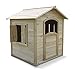 Oviala Maisonnette cabane Enfants Marron Carré 110 x 110 x 120 cm Bois Gautier