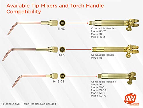 Süa Acetylene Welding & Brazing Tip 23A90 Compatible With Harris Torches - Mixer: D-85 - (3-Pack) Sizes: 1, 2 & 3 #TOP1