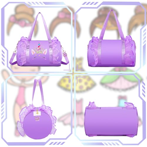 Image of Dorlubel Cute Toddler Ballet Dance Bag for little Girl Tutu Dress Bag with Key Chain
