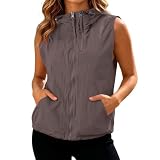 Blanc Gilet D'extérieur Pour Femme Veste Softshell Sans Manche À Séchage Vestes De Course ...