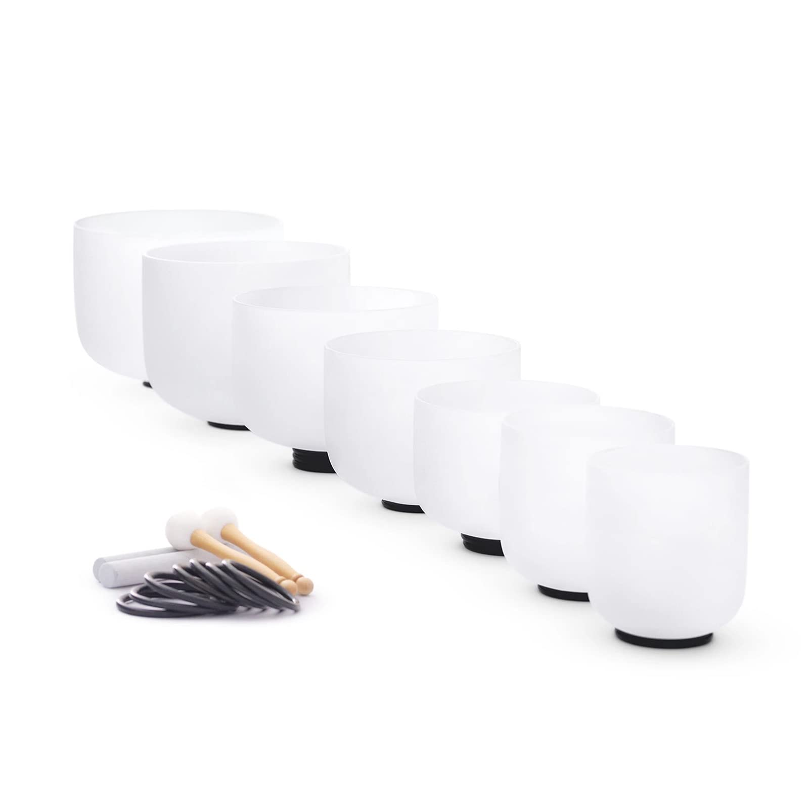 Set Campane Tibetane In Cristallo Di Quarzo - 8 Pollici Per Meditazione E Guarigione - Foto 9