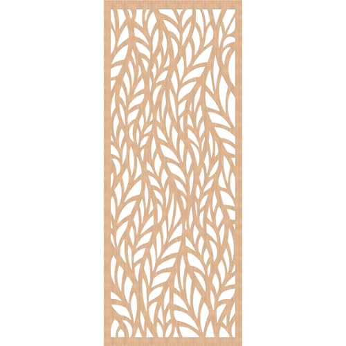 Image of Ortonville Decorative Pierced Fretwork Wood Wall Panels, 37 3 /8 inchW x 94 3 /8 inchH x 3 /8 inchT, Hickory