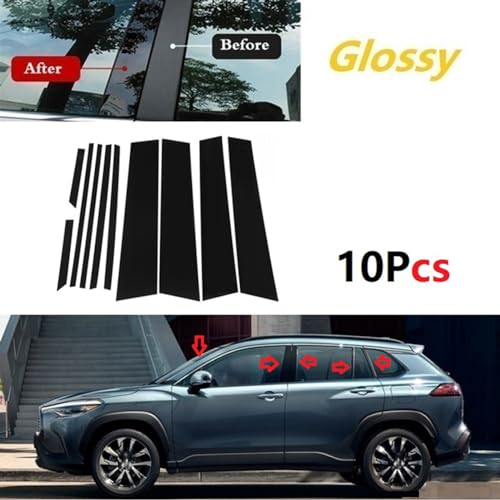 Evita arañazos en postes de pilar de Corolla Cross con estas cubiertas protectoras de ventana 3