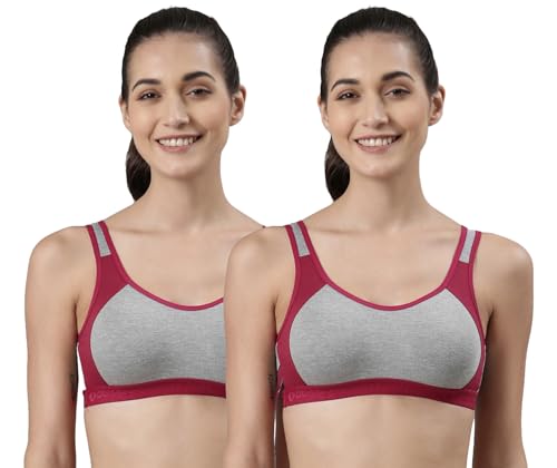 Image of Dollar Missy Pack of 2 Women's Cotton Wire-Free Moulded Sports Bra