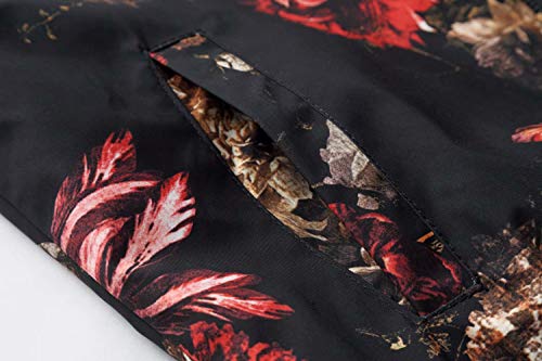 Image of HENGAO Men's Stylish Floral Bomber Jacket