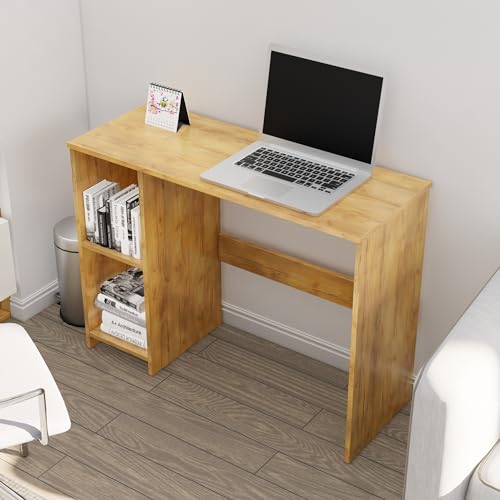 Image of Bniture Wooden Study Table for Home | Engineered Wood Study Table with 2 Storage Shelf | Multi Purpose Computer Desk for Writing & Study | Laptop Table for Study Room | Giant Wood