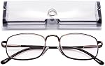 EYEGUARD Puissance de grossissement élevée 2 Paires Lunettes de lecture de charnières de printemps Ultra Effacer les lecteurs de femmes(+4,50+5,00 +5,50+6,00)