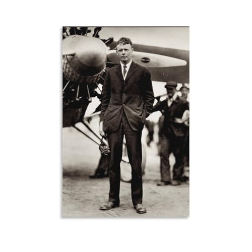 Poster Charles Lindbergh impression murale artistique à suspendre pour offrir à un passionné