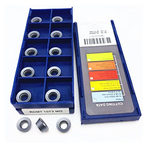SYHML-SHOP Carbide Inserta 10 PCS, Rdmt10t3 mo lt30 Inserto de fresado de carburo CNC Herramienta de Corte de carburo for Titular de Herramientas de torneado (Angle : RDMT10T3 MO LT30)