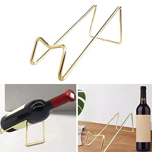 Leefasy Suporte para Garrafas de Metal, Organizador de Garrafas Elegante, Suporte para Garrafas Indi