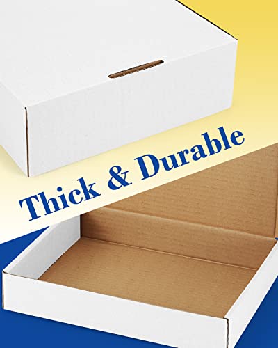 Poever Shipping-Boxes - 12X9X3 Inches - 16 Pack Thickened Cardboard-Boxes-For-Packaging, White-Shipping-Boxes-For-Packing-Small-Business, Corrugated Box Mailers For Book Shoes Gift Mailing #TOP3