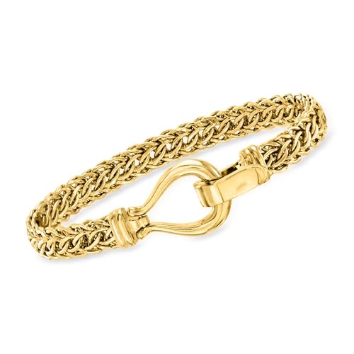 Ross-Simons 18kt Gold Over Sterling Cestina-Link Bracelet