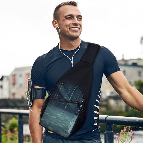 Mochila deportiva tipo sling para senderismo y uso casual miniatura 3