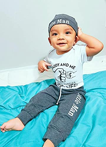 Tuemos Baby Boy Clothes Daddy And Me The Best Buddies For Life Letter Print Romper Top+Pant With Hat Baby Boy Summer Outfits 0-3 Months #TOP1