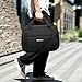 Underseat Carry On Luggage Lightweight Travel Tote Weekender Bag Overnight Duffle Bag for Travel, Travel Essentials Personal Item Travel Bag for Women and Men,Black-16Inch