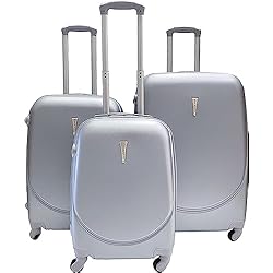 Maletas Ravizzoni RAVENSUITCASE Juego Maletas 3 pzs Rígidas ABS 4 Ruedas y Cerratura Estructura Ligera Cómoda Asa Telescópica Manija Candado Combinación 28''(73.5x48x26 cm)+24''(63.5x42x23.5 cm)+ 20''(53.5x36x19 cm)