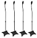 Mount-It! MI-1214 Speaker Stands for Home Theater 5.1 Channel Surround Sound System Satellite Speaker Stands Mounts, Rear and Front, 2 Pairs, 10 lb Capacity, Black