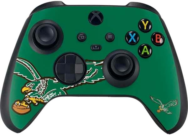 Skinit Decal Gaming Skin Compatible with Xbox Series X Controller - Officially Licensed NFL Philadelphia Eagles Retro Logo Design
