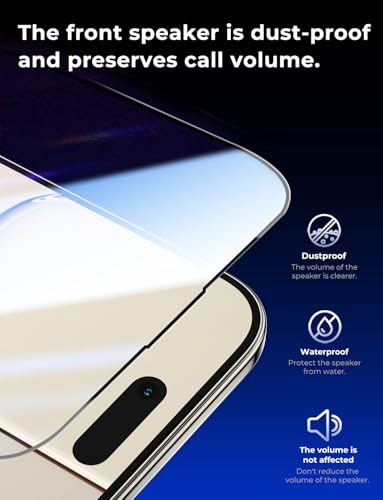 Image of MAGIC JOHN 2 Pack for iPhone Air 6.5 inch Tempered Glass Screen Protector, Auto Dust-Elimination, Bubble Free, HD Clear, Easy Installation