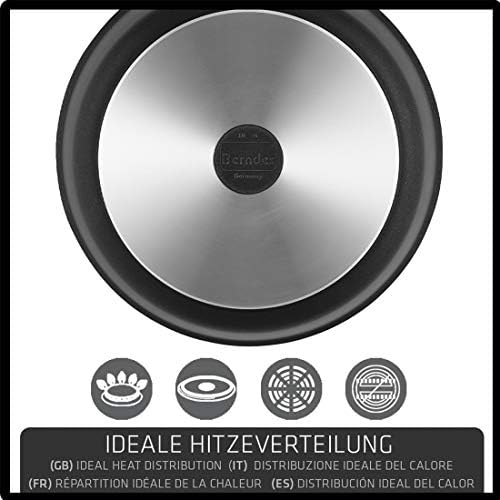 Berndes Titanium Special Edition Frying 24 cm with Stainless Steel Handle, Non-Stick Coating, Cast Aluminium Pan, Scratch Heat-Resistant, Black