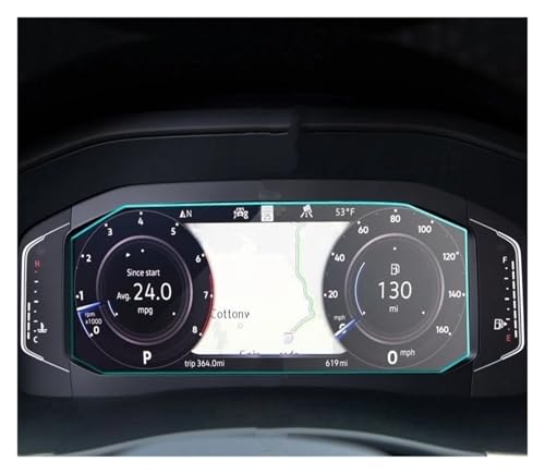 SCUASKJ Proteggi Schermo GPS Per Tiguan 2019 2020 2021 Pellicola Protettiva In Vetro Temperato Per Cruscotto Antigraffio