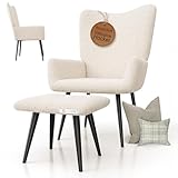 Juskys Ohrensessel Odense mit Hocker, Relaxsessel ...