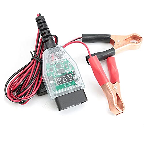 CENPEK Batería de coche eléctrico reemplazo herramienta ayudante auto ordenador apagado dispositivo de memoria OBD diagnóstico del coche y conectores herramienta (negro y rojo)