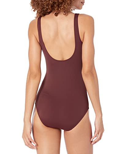 Image of Amazon Essentials Women's One-Piece Scoop Neck Coverage Swimsuit (Available in Plus Size)