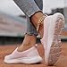 KAJXZ Orthopedic Walking Shoes for Women Lightweight Breathable Mesh Sneakers Casual Comfortable Slip On Flat Low Top Lace Up Sneakers Fashion Outdoor Running Shoes Pink