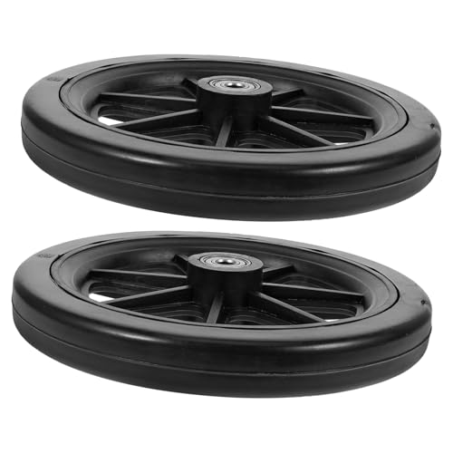 KOMBIUDA 1 Pair Patient Wheelchairs Elderly Wheelchair Elder Wheelchair Accessories Wheelchair for Elderly Adults Replaceable Wheel Universal Wheels Wheel for Front Metal Black