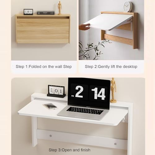 Table pliante murale gain de place pour studio et cuisine - Meuble rabattable